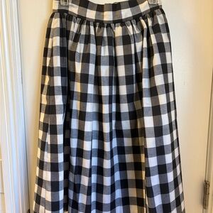 Black and White Checkered Women's Skirt